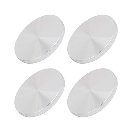 METALLIXITY Solid Aluminum Disc (M10x80mmx8mm) 4Pcs, Glass Table Top Adapter Aluminum Circle Disc - for Tea Bar, and Other Glass Furniture Accessories