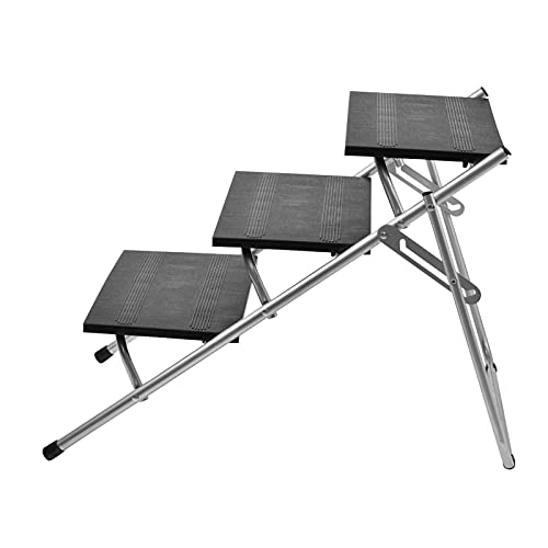 THATA Vouwtrap met 3 verdiepingen, multifunctionele ijzeren buizen, kunststof klimladder voor honden en katten, hoge en… - Image 7