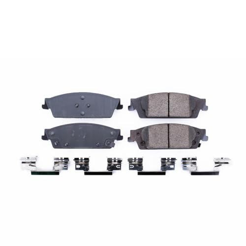 Image of PowerStop Rear Brake Pads for Cadillac Escalade 2015-20 |Escalade ESV 2015-20 |Chevrolet Silverado 1500 2014-18 |Silverado 1500 LD 2019 - Z17 Ceramic Brake Pads with Installation Hardware, 17-1707