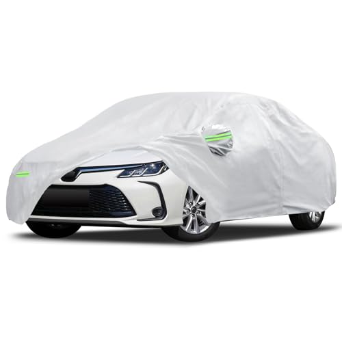 Image of Car Cover Custom Fit for Toyota Corolla 2000-2026, Honda Civic 1991-2026, Migaven Waterproof Full Exterior Cover Sun Rain Protection with Door Zipper and Cotton Lining
