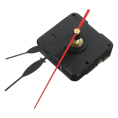 SEWACC 静音壁掛け時計ムーブメントキット 径 用クロックパーツ 軽量耐久 時計修理交換用 ブラック レッド針付き