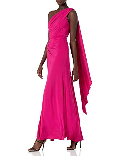 Image of Adrianna Papell Women's One Shoulder Jersey Gown
