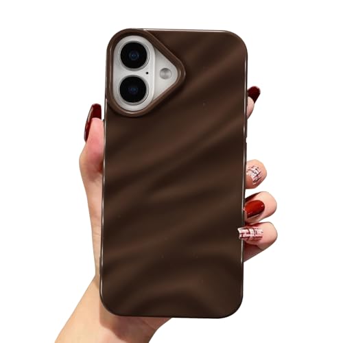 Coque iPhone 17 pour filles étui chocolat vagues idéal pour le lycée et les sorties en ville