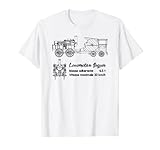 Schema del motore a vapore francese della locomotiva Seguin Maglietta