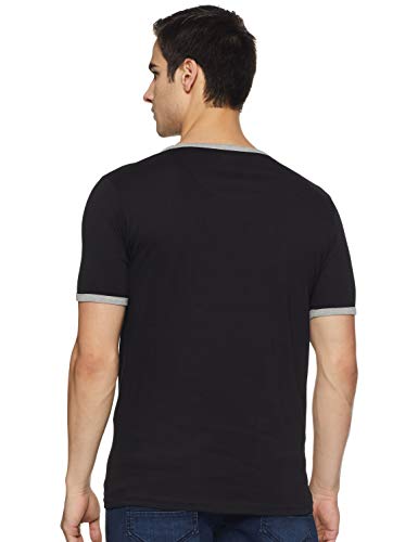 Image of ABOF Men's Solid Slim fit T-Shirt (BOA19AMCWTE3019100 Black S