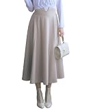 [ニッセン] スカート レディース 大きいサイズ ミディ丈ハイウエスト marun グレージュ 10L