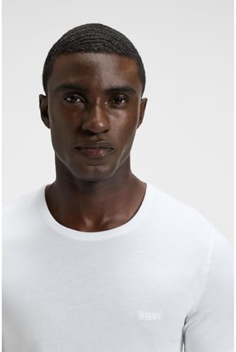 HUGO BOSS T-Shirt RN 3p Co, Camiseta para Hombre, Blanco (White 100), L