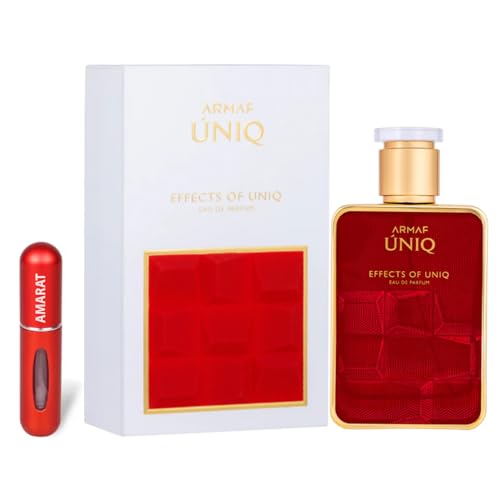 Perfume Effects Of Úniq Original 100ML, Perfume Árabe Unisex de Larga Duración, Eau De Parfum Incluye Atomizador 5ML, Fragancia Floral Amaderada con Notas de Caramelo y Almizcle (Effects Of Uniq)