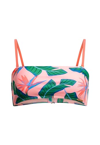 Superdry Para Mujer. W3010398A Top De Bikini Bandeau Tropical Rosa (M), Beachwear, PoliéSter Reciclado, Sostenible-image