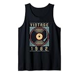 Photo Gallery giradischi in vinile vintage 1982 per 40° compleanno canotta Photo Gallery giradischi in vinile vintage 1982 per 40° compleanno canotta