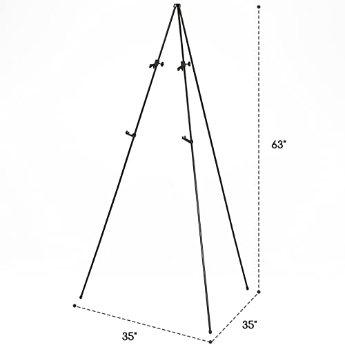 Meeden 2-Pack Steel Folding Tripod Display Easel -63'' Tall Adjustable Instant Easel Display Stand With Bag For Signs, Presentations, Posters & Art Displays, Holds 5 Lbs #TOP5