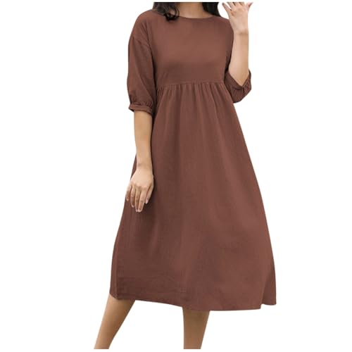high neck brown dress Brown High Neck Flutter Sleeve Beaded Dress