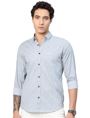 Image of Majestic Man Pure Cotton Slim Fit Printed Casual Shirt for Men