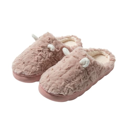 YMXLWHBD Chaussons Slippers De Coton pour Femmes, Pantoufles Sol Merde Hommes, À La Maison,-fraise-38-39