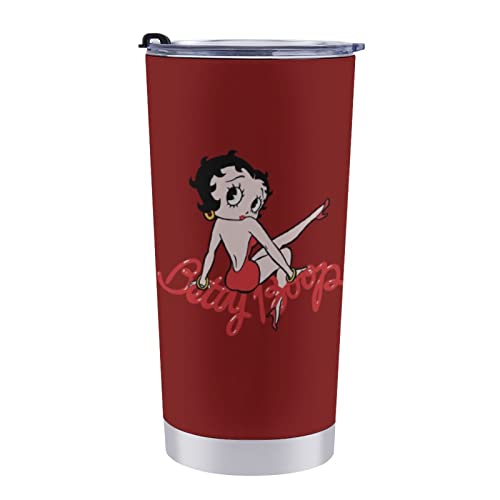 車用 タンブラー ベティちゃん 水筒 車用コップ ステンレス製 保温保冷 真空断熱 二重構造 ダイレクトタイプ かわいい おしゃれ 車中泊 カー用品 穴ある蓋付き 600ml 大容量