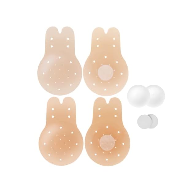Stycizom Silikon Nipplepads,Nipple Cover für Damen,Wiederverwendbares Nipple Pads,Ultradünne Selbstkleb Unsichtbar Atmungsaktiv,Silikon Nipplepads Nipple Kleber für Abendkleider