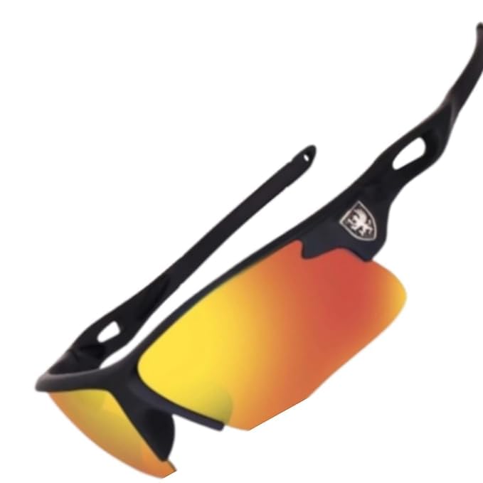 Image of Roshfort Sports Non Polorized Sunglasses UV Protection Sunglass for Men & Women Cycling Running Driving Fishing Multi Shade Glasses ITALIC (Size -Medium)