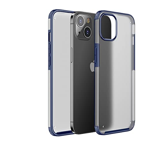 Coque iPhone 14 en silicone bleu avec protection complète en gel souple