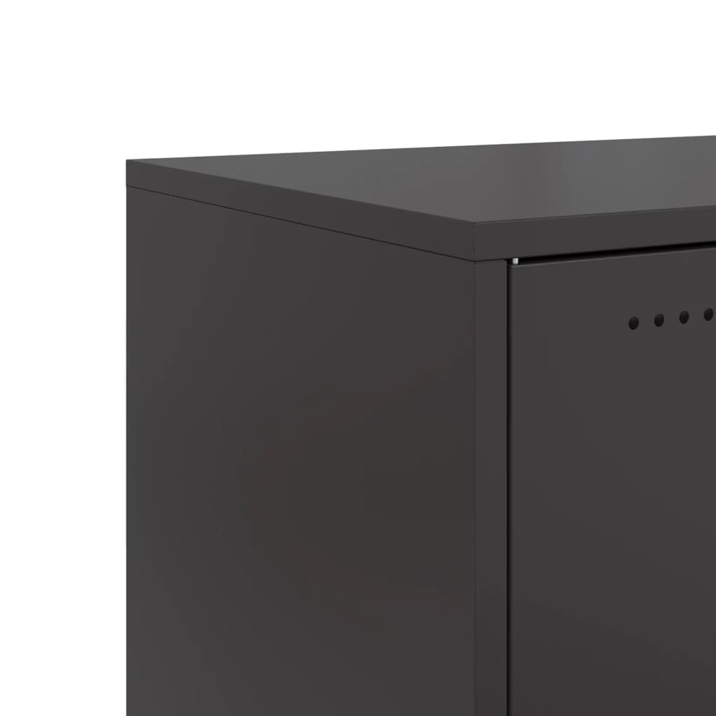 vidaXL Mobile TV Nero 68x39x43,5cm in Acciaio Laminato a Freddo, Mobile Porta TV, mobiletto HiFi, Mobile per dispositivi multimediali, Supporto TV