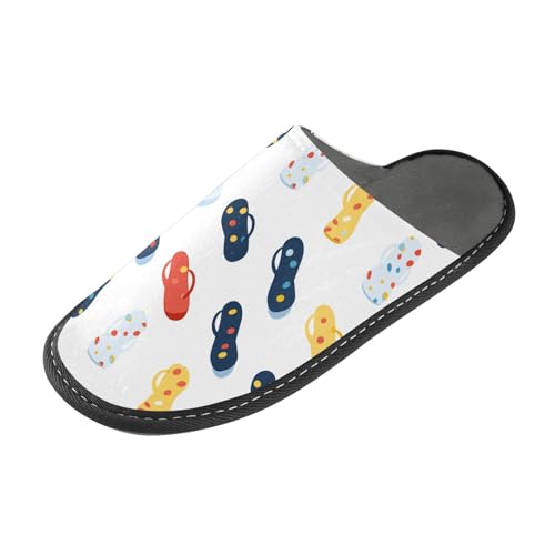 Flip Flop Fuzzy Slippers Soft Home Bedroom Slippers for Women Men House Shoes