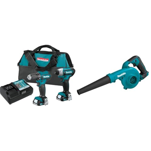 Makita CT232 12V max CXT® Lithium-Ion Cordless 2-Pc. Combo Kit (1.5Ah) with bonus BU01Z 12V max CXT® Lithium-Ion Cordless Blower