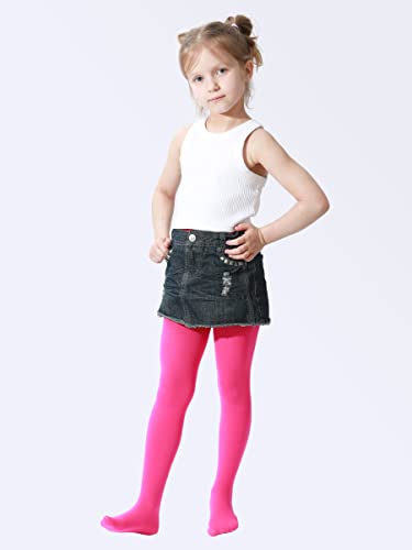 Image of EVERSWE Girls Semi Opaque Footed Tights, Microfiber Tights