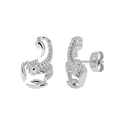 Scorpions by Amor 2040515 Boucles d'oreilles en acier inoxydable unisexe pour homme et femme Argenté 1,6 cm
