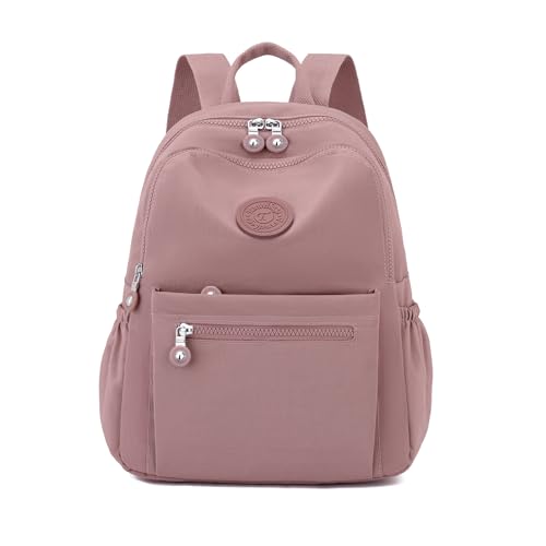 Image of Tanweibago Mini Nylon Women Backpacks,11L Small Ladies backpacks Casual Lightweight Women Shopping Travel Daypack (Dust Pink)