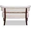 Jennifer Taylor Home Celia Roll Arm Upholstered Tufted Entryway Bench with Back Settee