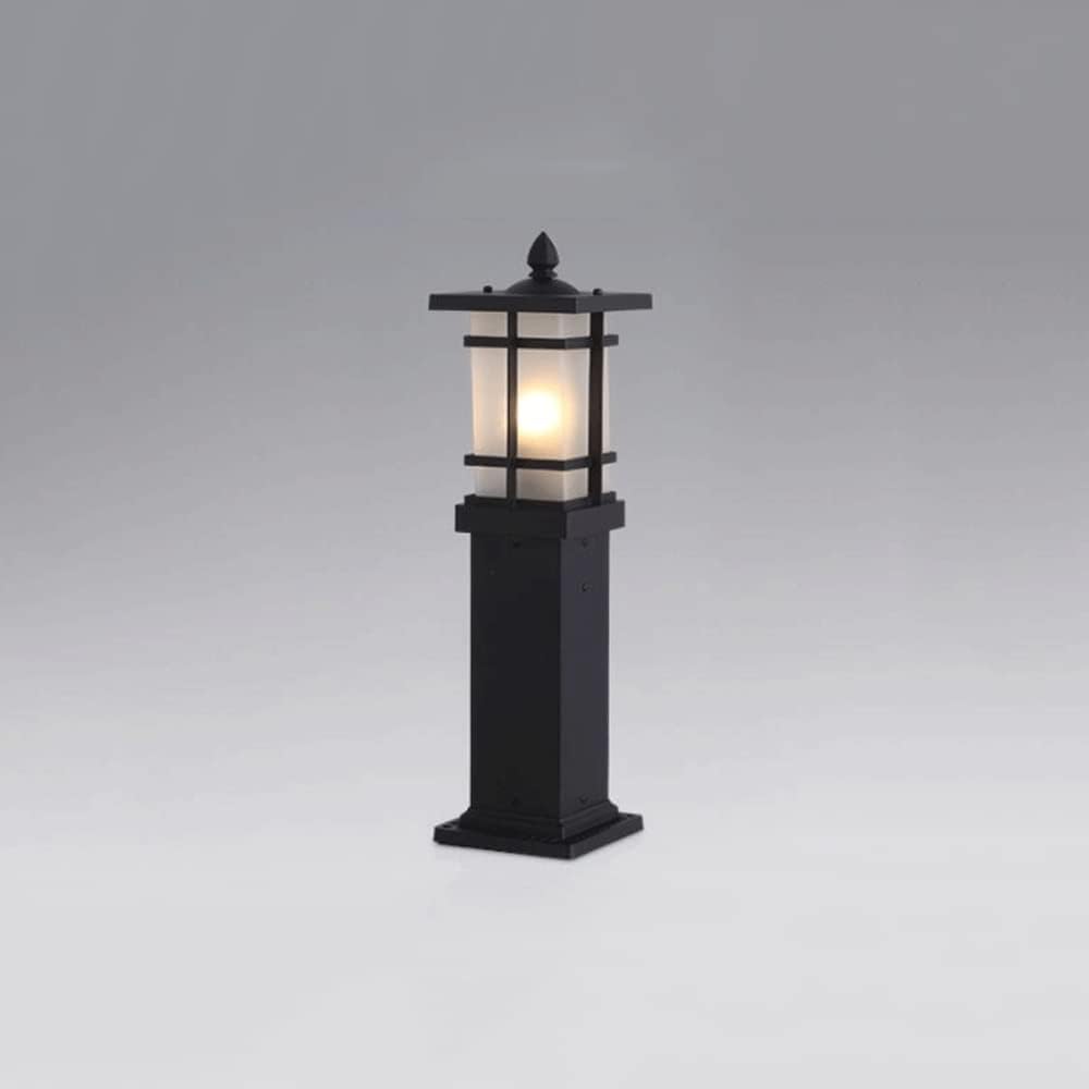 Outdoor Lawn Pillar Lamp, Metal Pillar Pole Lamp, Glass Lamp Shade, Villa Garden Landscape Lamp, Courtyard Terrace Floor Lamp, Porch Lighting Fixtures