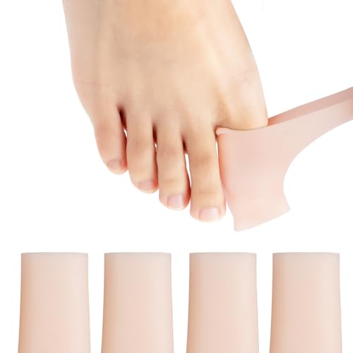 LLMSIX 10pcs Toe Cap and Protector, Silicone Toe Protectors, Toe Covers for Women Men Provide Relief from Missing or Ingrown Toenails Blisters Pain