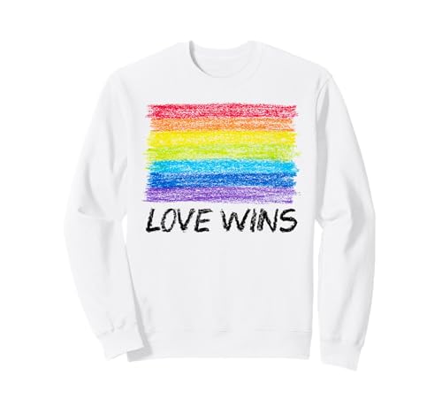 Trendy Apparel Pride Love Wins Crayon Colored Rainbow Flag �g���[�i�[
