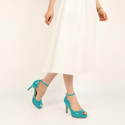 Image of AUMOTED High Heels Pumps Platforms Shoes for Party Daily 3.4 inch Dressy Pumps