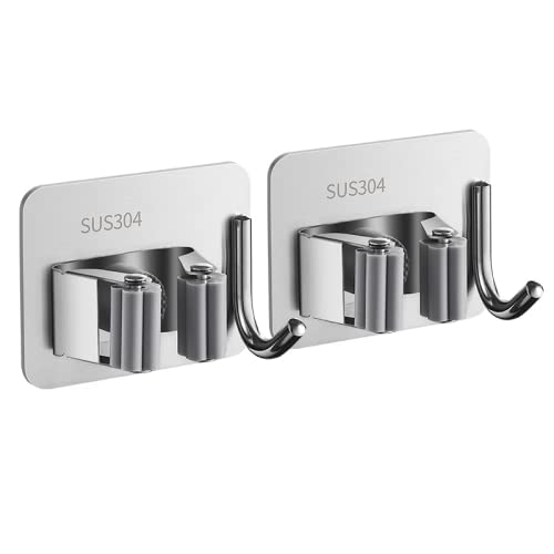 TF-Bety Broom And Mop Holder Wall Mounted,304 Metal Stainless Steel Broom Holder Organizers And Storage,Utility Storage Rack Heavy Duty Tools Hanger For Bathroom Kitchen Office Closet&Garden(2 Pack) (B08K8GFYF1) Amazon Price History, Amazon Price Tracker