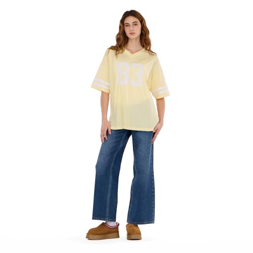 Image of Forever 21 Women's Mesh Oversized Football Tee with Screens