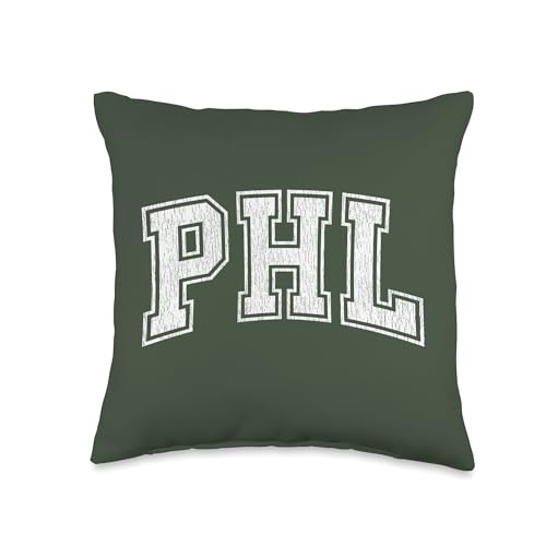 PHL Philadelphia PA Athletic Design With Details Throw Pillow