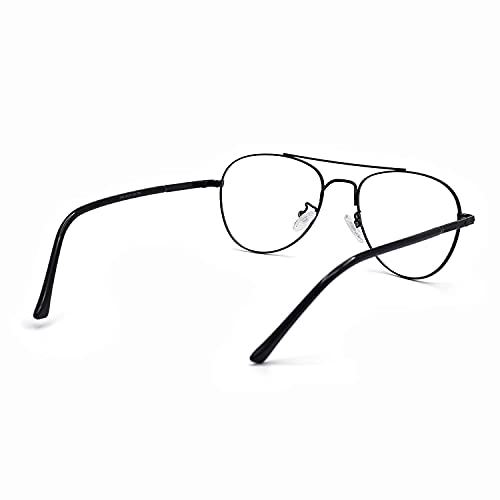 Image of Roshfort Aviator Specs For Men Women light weight Metal Spectacle Frame Eye Strain Protection Computer Glasses Medium
