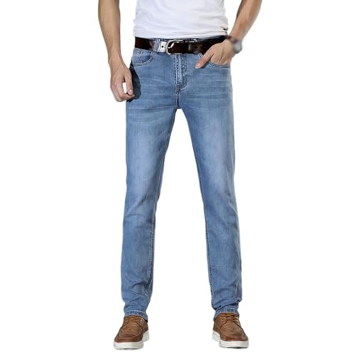 Cotton Slim-fit Stretch Business Pants Basic Denim Men's Pants Plus Size Pants(33)