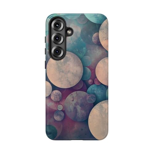 Coque Samsung S25 Plus rigide brillante motif cercles multicolores
