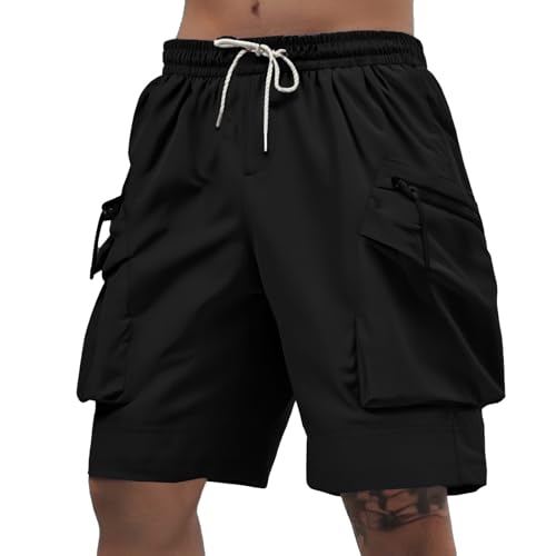 Pantalon de travail baggy short homme cargo court de sport