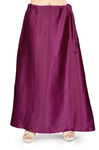 Image of Madhu Fashion Women's Satin Saree Petticoat Saree Underskirt