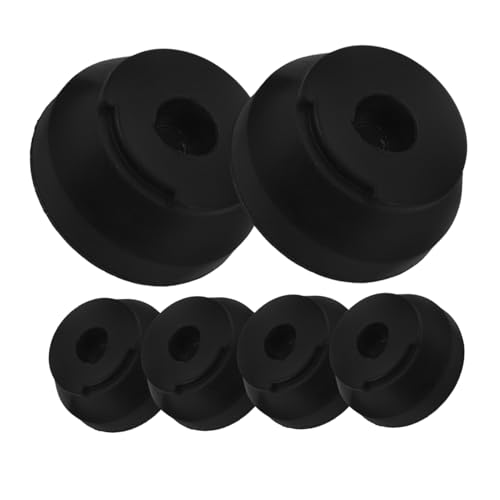 NOLITOY Walking Stick Accessories 6 Pcs Cane Tips Replacement Crutch Accessories for Adults Cane Foot Black Easy to Install