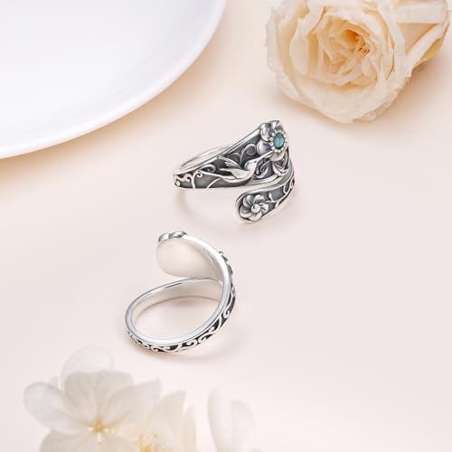 Bague cuillère résolvant les problèmes de taille en argent 925