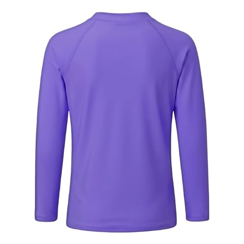 Image of Girls Swim Shirts, Long Sleeve Rash Guard Swimsuits with Full Zipper Sun Protection Bathing Suit Quick Dry Swimwear for Kids
