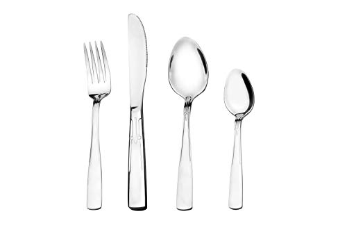Otto Koning Bonn. Set de Cubiertos de Acero Inoxidable 24 piezas, pulido brillante. Cubertería de Mesa para 6. Un Juego de Cubiertos Duradero para Uso Diario con un Diseño Clásico by Fiedra Faber (ff)