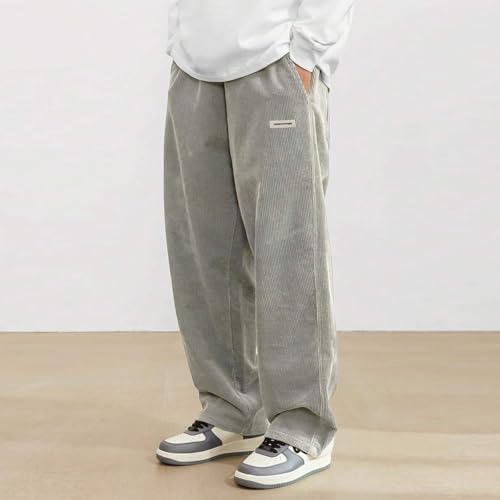 Work Pants for Men Relaxed Fit Elastic Waist Corduroy Pants with Pockets Mencomfy Business Casual Lounge Pants2