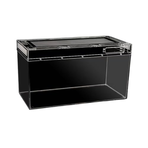 爬虫類ケージ 容器、トカゲ ケージ、ケージ アクリル 繁殖用ボックス クモ、?用 や輸送に最適 でクリア 組み立てが簡単で使いやすい、無色 通気性 積み重ねる (50*24*27cm)