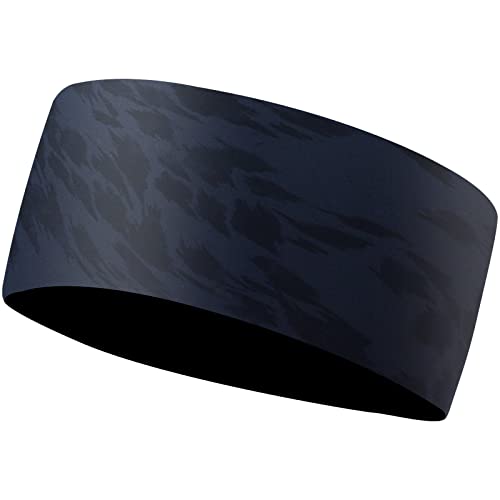 Bandeau Cheveux de Sport Réversible - Large Serre Tete pour Homme et Femme - Séchage Rapide - Pour Fitness, Jogging, Course, Cyclisme, Randonnée, Tennis et Yoga - Convient Sous un Casque Cover