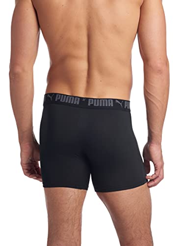 Puma Mens 3 Pack Athletic Fit Boxer Briefs, Castlerock, Medium Us #TOP1