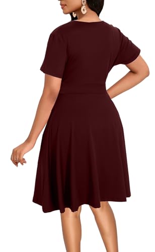 Image of DinyIn Women's 2025 Summer Short Sleeve Casual Dresses
